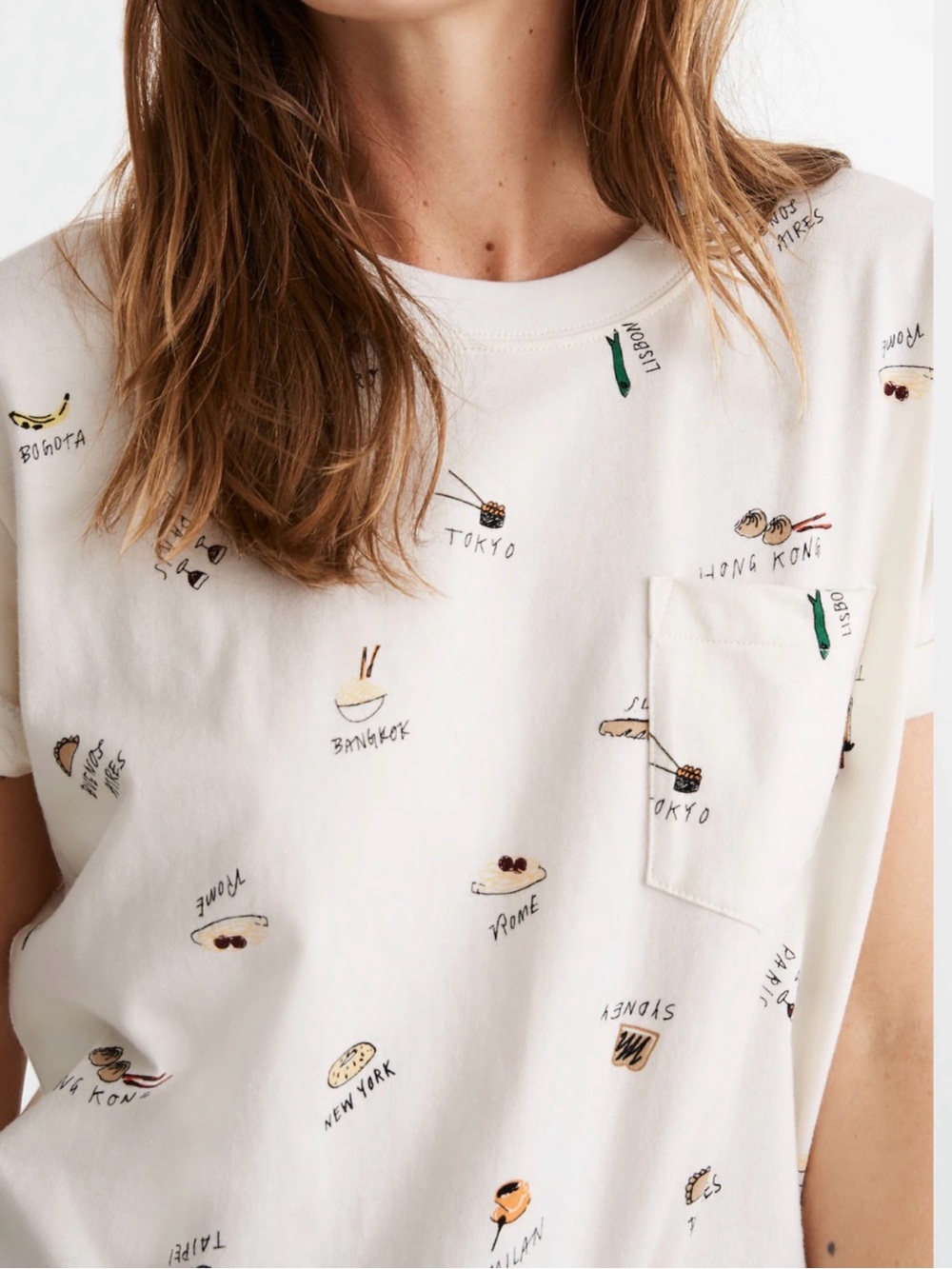 Madewell International Food Cream Pocket Tee